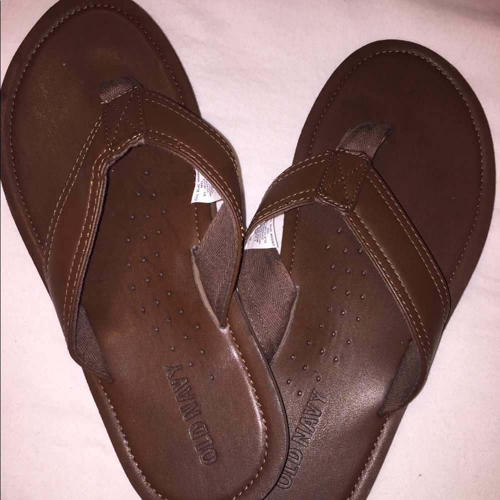 Faux-leather sandals for men
